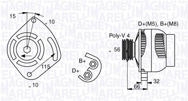 MAGNETI MARELLI Генератор 063377012010